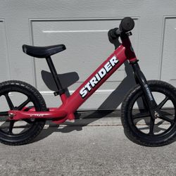 Strider 12 Sport Balance Bike 18 Months - 5 Years Adjustable Seat Handlebar Red