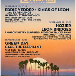 Ohana Fest Sunday 9/28 - 4 GA Tickets $150