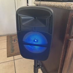 Multi-Color Lighted Bluetooth wireless Speaker with Extendable Stand with Rechargeable system