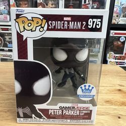 EXC Peter Parker Symbiote Suit Funko Pop #975 Venom Marvel Spider-man 2 Games