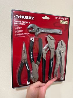 NEW HUSKY 5-Piece Pliers and Wrench Set