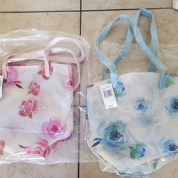 New Floral See-through Totes Bundle 