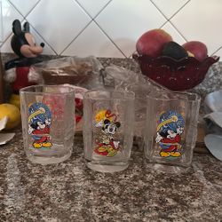 Vintage Micky Mouse Glass Cup