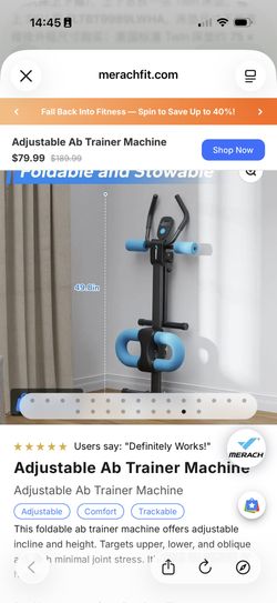 MERACH Adjustable Ab Trainer Machine