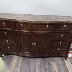 Buffet Table / Cabinet. Great for storing dining stuff. Upgraded Lion Knobs!