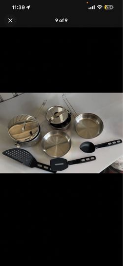 MSR Seagull Brand Stainless Steel Copper Nesting Camping Set 4pc w/Pot Gripper