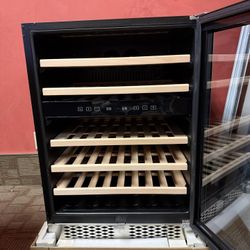 STAIGIS 24 Inch Wine Cooler, 46 Bottle Compressor Wine Fridge Dual Zone