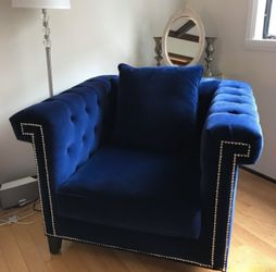 Z Gallerie Navy Blue Holland Chair/sofa