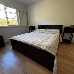 Queen Bed Brusali(IKEA) Frame with Mattress