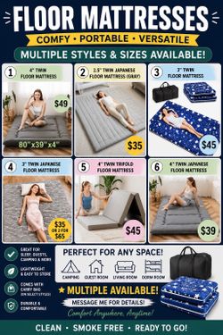 Twin Floor Mattresses Available – Multiple Styles & Thicknesses  Twin Floor Mattresses available in several styles, thicknesses, and designs. Perfect