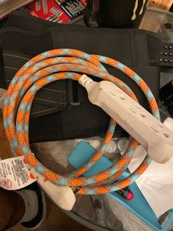 Braided Extension Cord with Multi-Outlet End