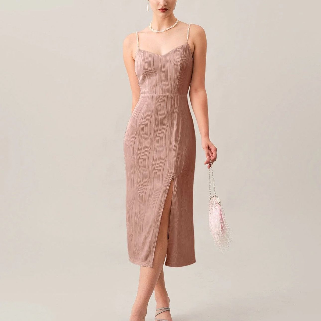 the wave textured pearl strap midi dress Ride the fashion wave with our stunning wave-textured pearl strap midi dress! , @roxxicamelia , #pearldress #whitedress #whitestyle #whitelover #elegantstyle #elegantdress #summerdress #ootdfashion