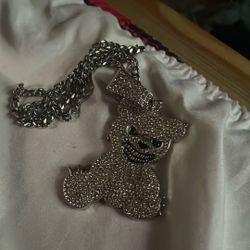 Bear Pendant Necklace iced out