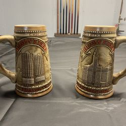 Ceramarte Budweiser Chicagoland Beer Steins
