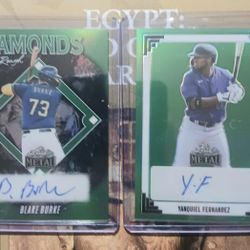 Really Nice Pair Of Baseball Auto, Numbered Cards NM/ Better
