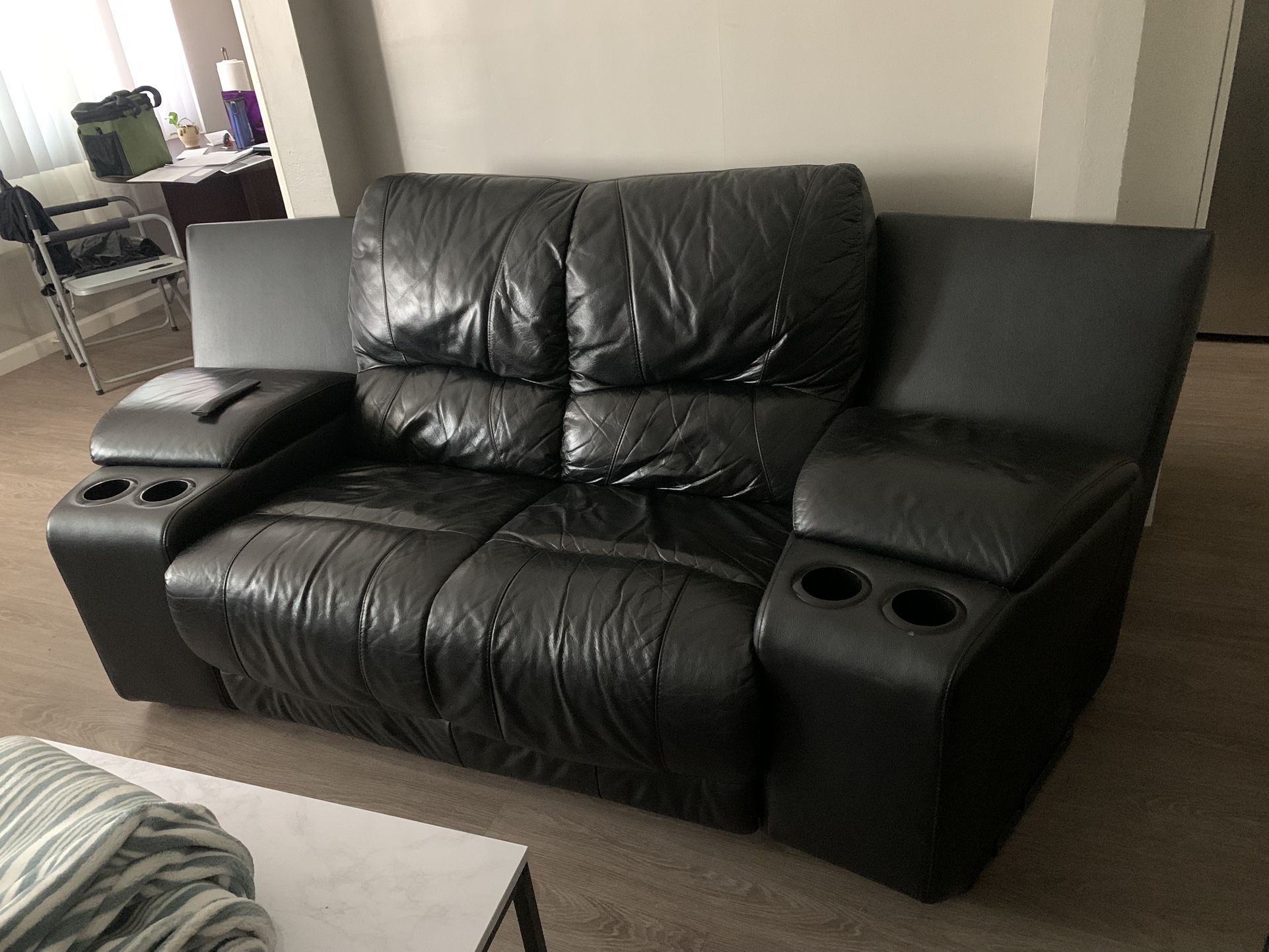 Black Leather Couches