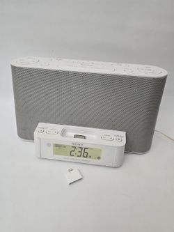 Sony Dream Machine AM/FM Clock Radio iPod iPhone Dock WRemote,Adapter &amp; Antenna