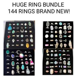 HUGE RING ! 144 RINGS MIXED BRAND NEW!