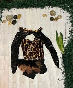 NEW DECORATIVE 2-PIECE LEOTARD COSTUME