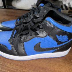 jordan 1 mid black royal blue
