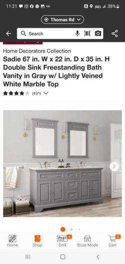 Brand New Bathroom Vanity 67" Dual Sink