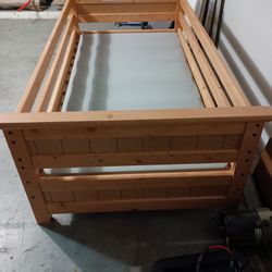 SOLID WOOD TWIN BED $120$. OBO!!!  