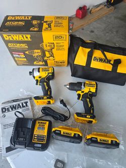 🔥$180 PRICE IS FIRM 🔥 DEWALT
ATOMIC 20-Volt Cordless Combo Kit (2-Tool) with (2) 2.0Ah Batteries, Charger and Bag