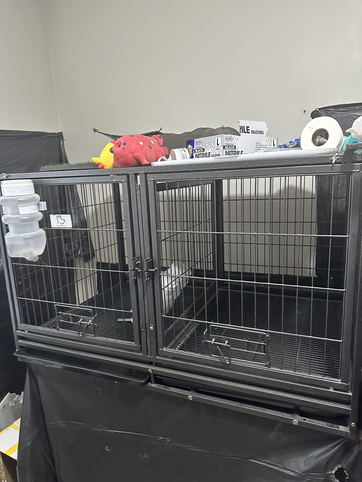 Metal Heavy Duty Dog Cage With Removable Divider