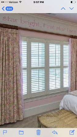 Beautiful custom made pink paisley drapes
