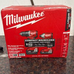 Milwaukee M18 Compact Brushless 2-Tool Combo Kit 