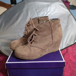 Suede Beige Ankle Boots