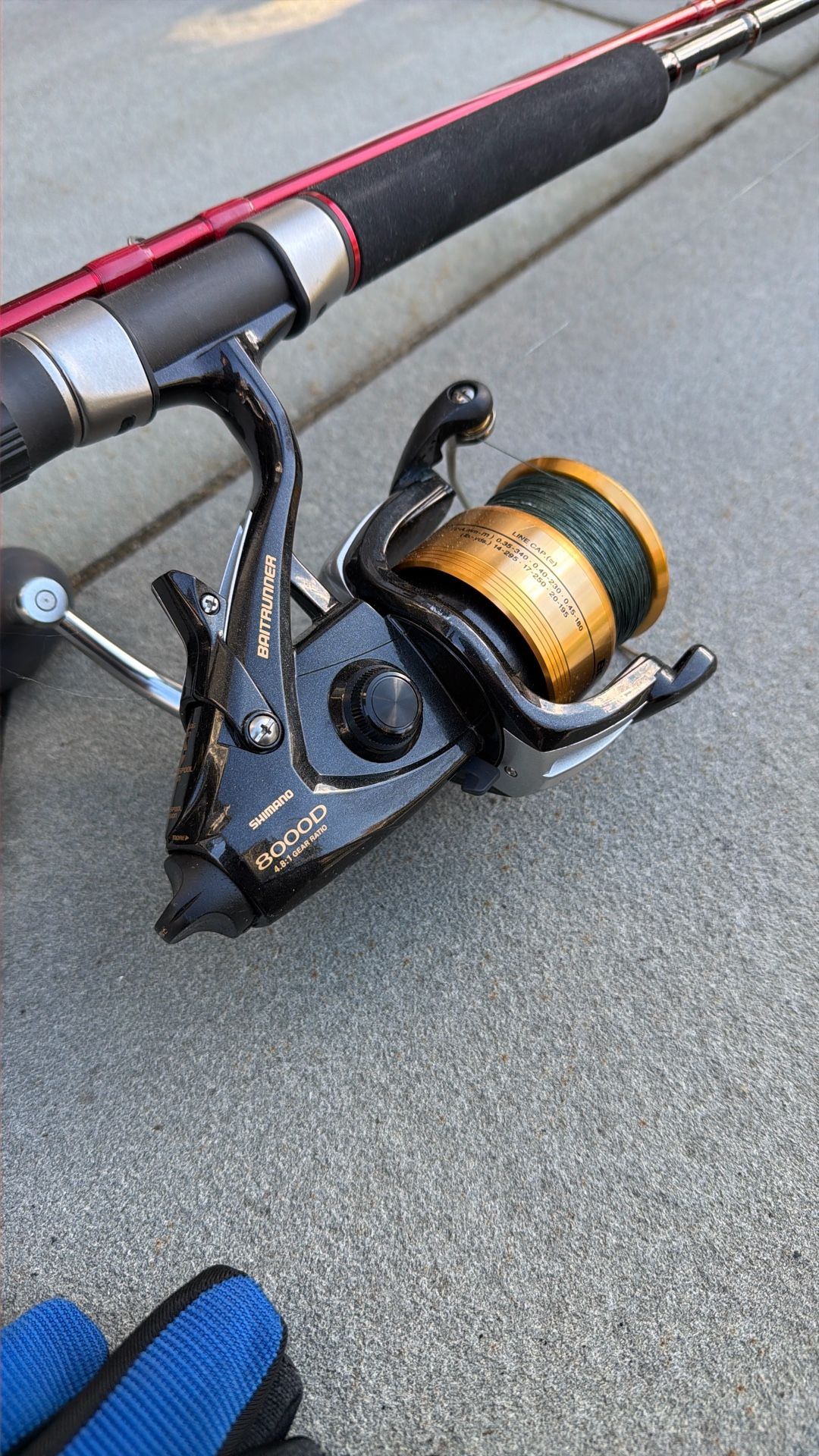 Shimano 8000D Baitrunner Fishing Pole Rod And Reel