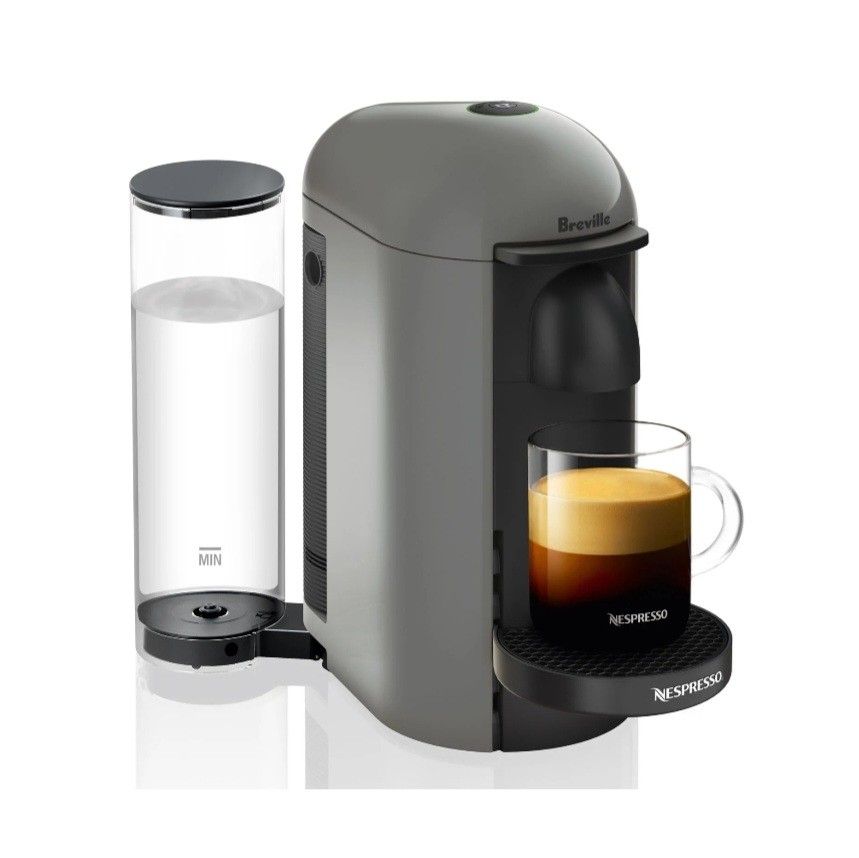 NESPRESSO Vertuo Plus Coffee & Espresso Maker by Breville (Gray)