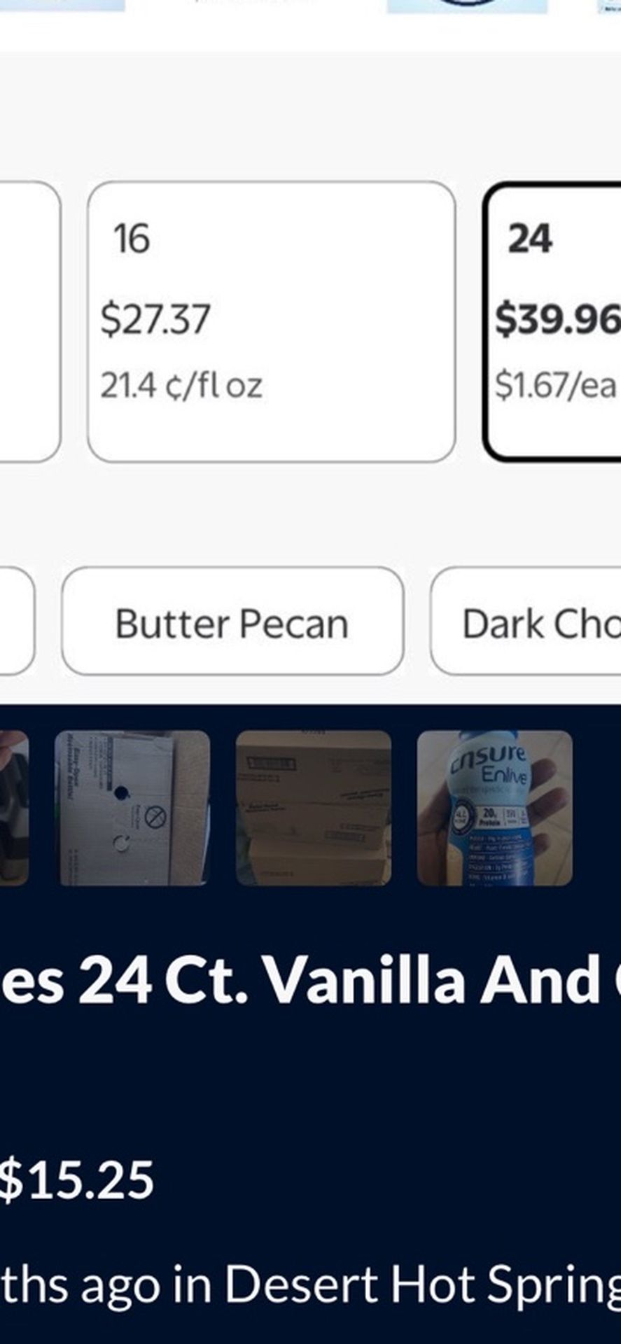 I Have Many Boxes Of Ensure Chocoate Or Vanilla  24 Cr