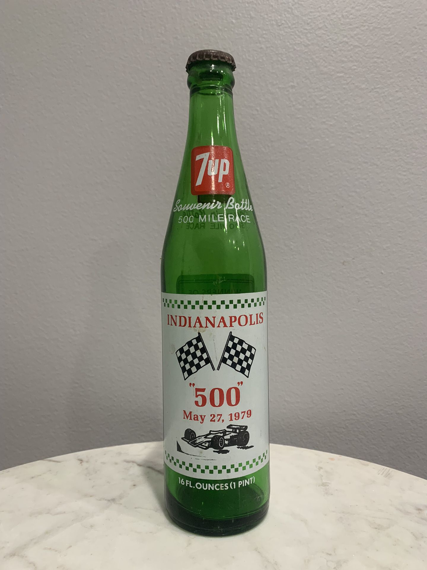 Vintage Indianapolis (contact info removed) 7up Souvenir Bottle