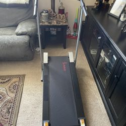 Sunny Health & Fitness SF-T1407M Manual Walking Treadmill with LCD Display, Compact Folding, Portability Wheels and 220 LB Max Weight