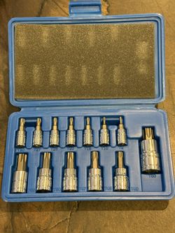 13-Piece Tamper-Proof Torx Star Bit Socket Set