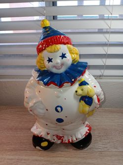 Ceramic Clown Cookie Jar