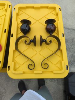 Candle Holder Sconce Pair (OBO)
