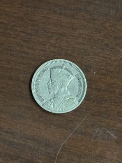 1934 New Zealand 3d Pence Silver Coin