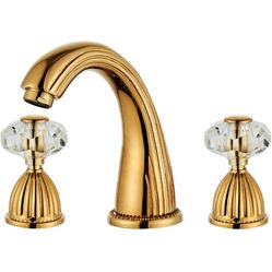 Retro Style Antique Two Handles Crystal Faucet 