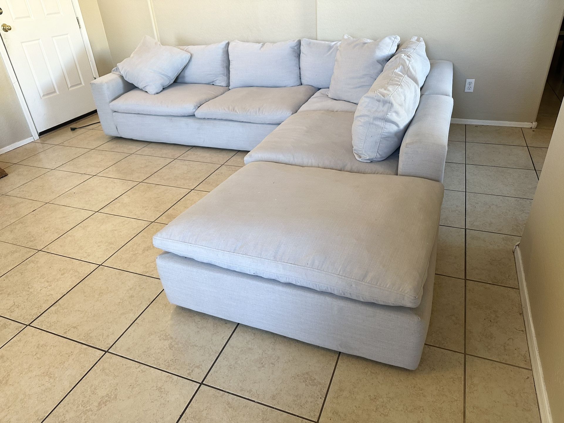 Light Gray Cloud Sectional-FREE DELIVERY 🚚 