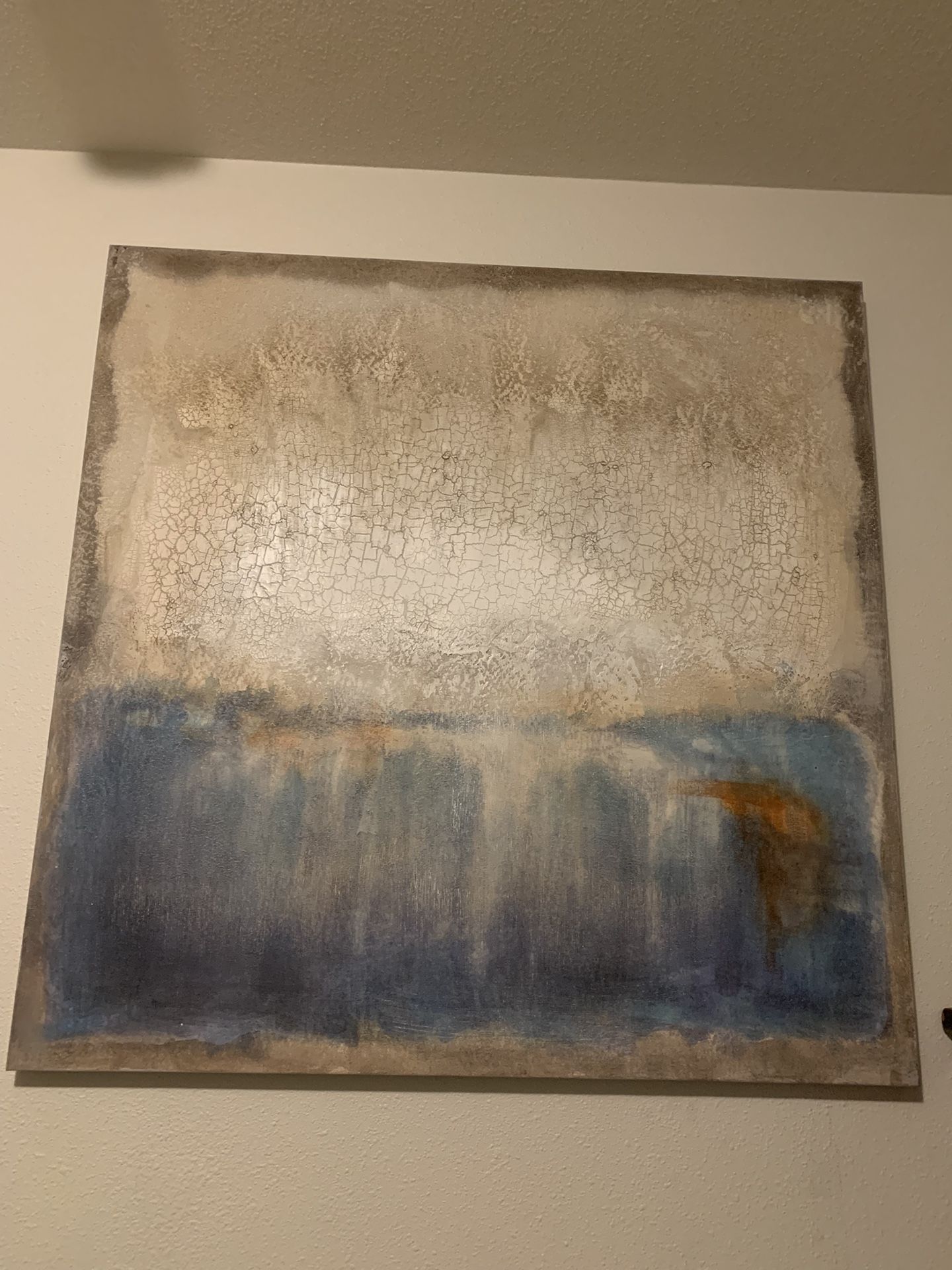 Beautiful Christmas Gift Cracked Paint Art 39” x 39”