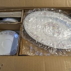 Crescent China By Ranmaru Oriental Garden Japan 45 Piece Dinner Set
