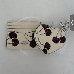Coach Cherry Coin Purse Or Card Wallet
