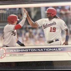 Washington Nationals 2022 Topps Series 1 Baseball Card #218 Team Card