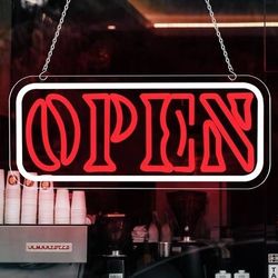 Like New Neon Open Sign for Business LED Neon Open Light Sign USB Powered ON/OFF Switch for Wall Decor Storefront Window Store Restaurant Club Hotel B