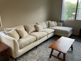 Sectional couch with removable machine washable covers