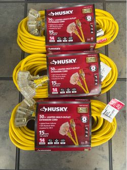 Extension Cord 50Ft Multi-Oulet Hucky (each)