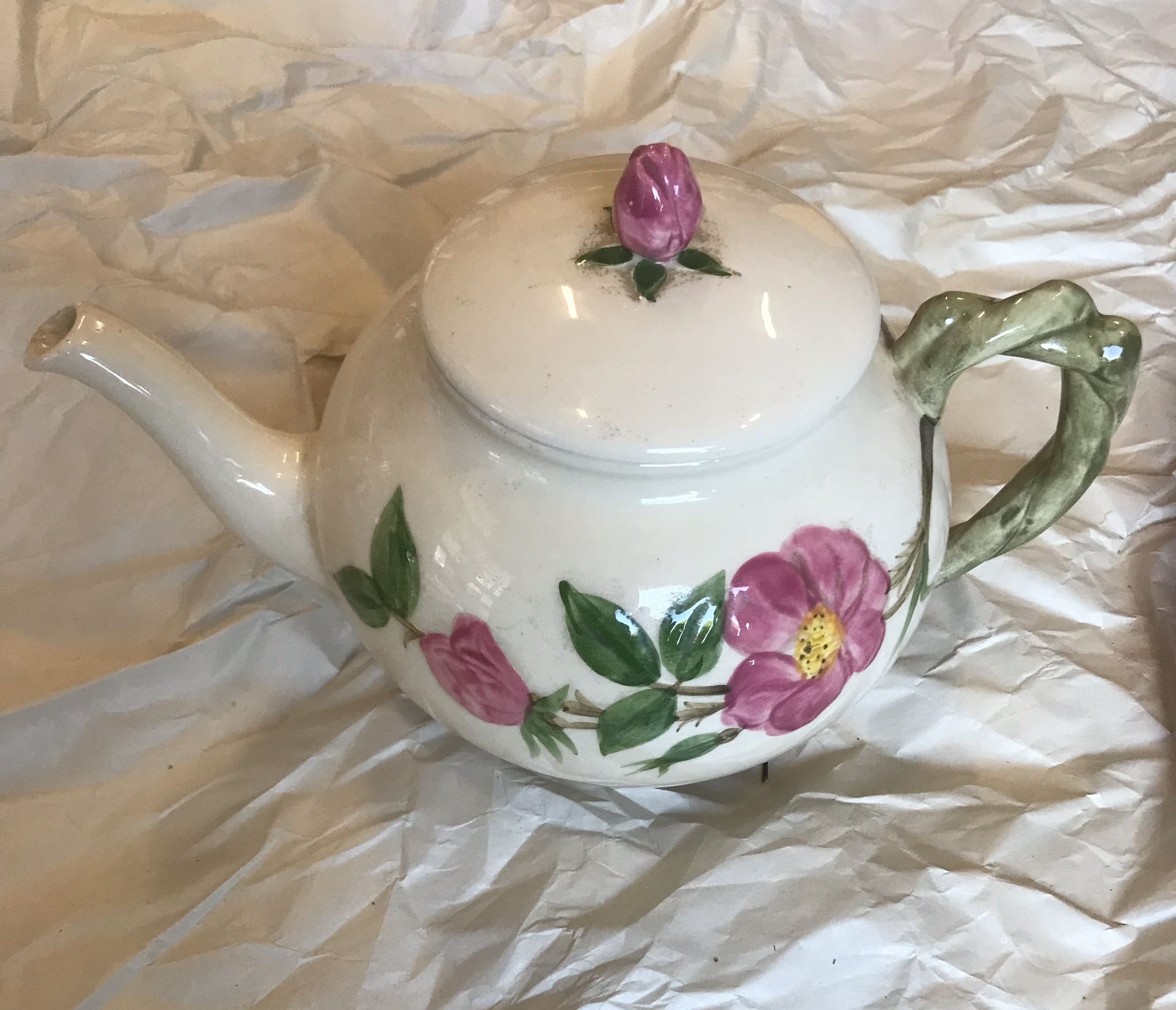 Vintage - Franciscan Desert Rose Porcelain Tea Pot W/ Lid